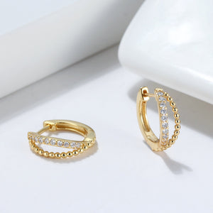 18 Carat Gold Vermeil Double Layer Hoop Earrings - Tinyandglow