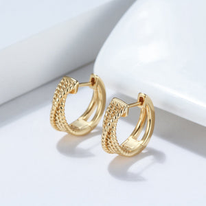 18 Carat Gold Vermeil Twisted Earrings - Tinyandglow