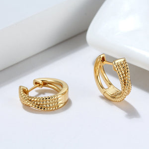 18 Carat Gold Vermeil Twisted Earrings - Tinyandglow